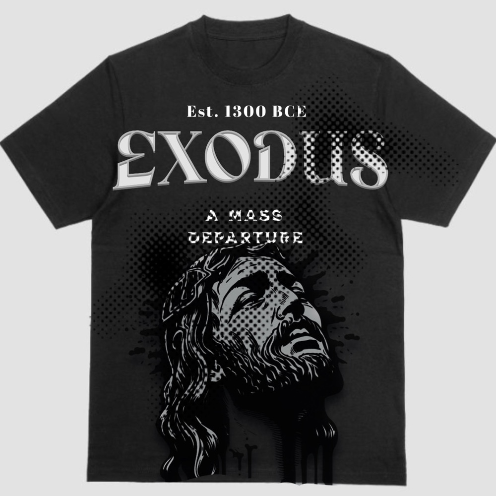 Black Graphic over sized T-Shirt(EXODUS)